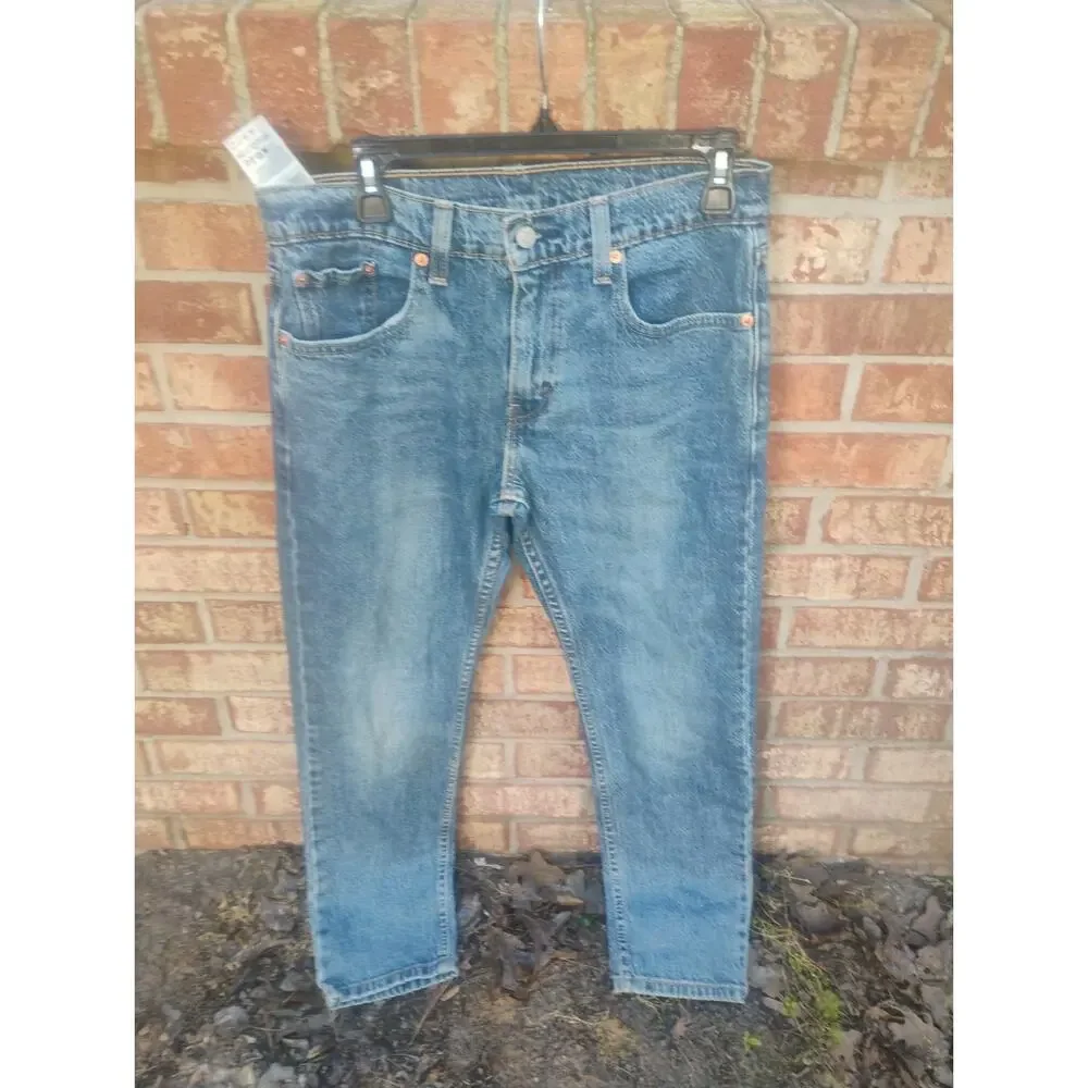 Levi’s 502 Taper Fit Jeans Men’s 30x30 Medium Wash Blue Denim Red Tab Work Pants